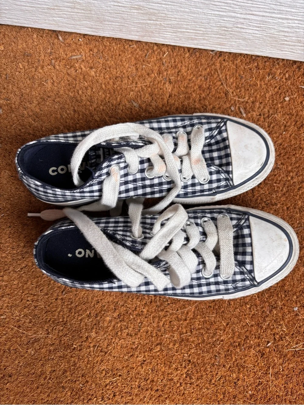 Converse Platform Navy Gingham Sneaker